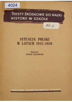 Sytuacja Polski w latach 1935 - 1939