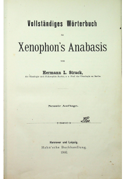 Xenophons Anabasis 1902 r