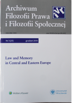 Archiwum Filozofii Prawa i Filozofii Społecznej nr 3