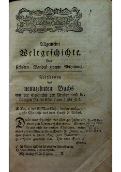 Allgemeine Weltgeschichte von der Schopfung an bis auf gegenwartige Zeit