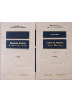Rzymska krytyka i teoria literatury 2 tomy
