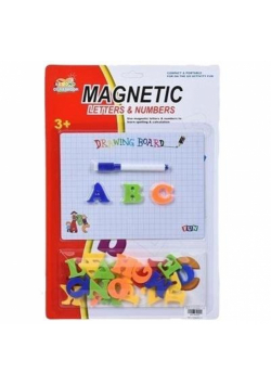 Tablica z magnetycznymi literami