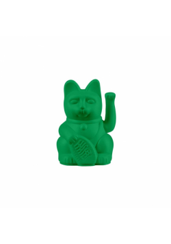 Kot szczęścia mini zielony 9,8cm