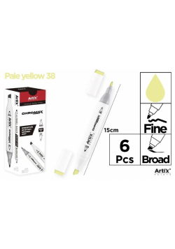 Marker Chromax z 2 końcówk. pale yellow 38 (6szt)