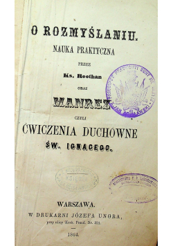 O rozmyślaniu Nauka praktyczna 1864 r
