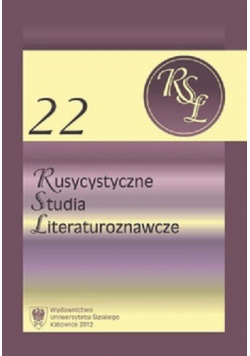 Rusycystyczne Studia Literaturoznawcze 22