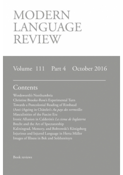 Modern Language Review (111