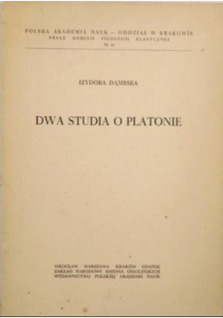 Dwa studia o Platonie