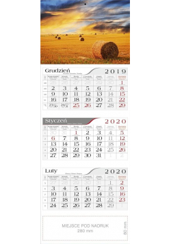 Kalendarz 2020 Trójdzielny Jesień CRUX