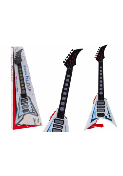 Gitara elektryczna ze światłem biała