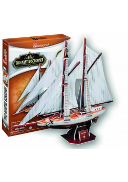 Puzzle 3D Żaglowiec Szkuner dwumasztowy