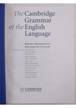 The Cambridge Grammar of the English Language