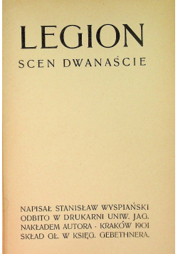 Legion Scen dwanaście 1901 r.