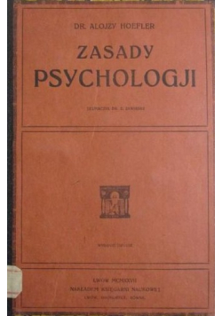 Zasady psychologji 1927r