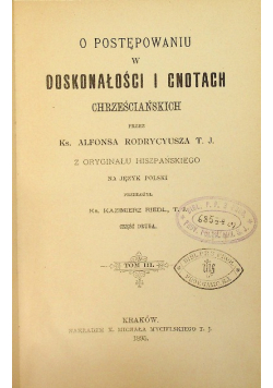 O postępowaniu w doskonałościach i cnotach 1895 r.