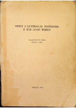 Ilustracje i opisy miasta Poznania z XVI - XVIII wieku