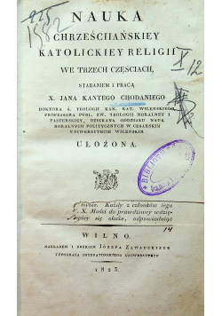 Nauka Chrześciiańskiey katolickiey religii 1823 r.