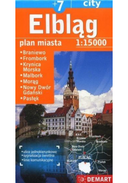 Elbląg +7 - plan miasta 1:15 000