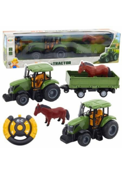Traktor z przyczepą i koniem R/C