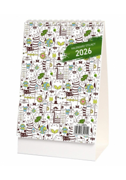 Kalendarz 2026 stojący koty
