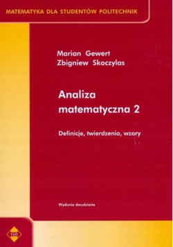 Analiza matematyczna 2 Definicje twierdzenia wzory