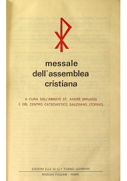 Messale dell assemblea cristiana