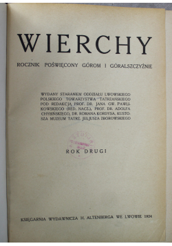 Wierchy Rok druki 1924 r.