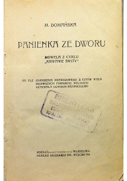 Panienka ze dworu / Szwabski niewolnik około 1922 r.