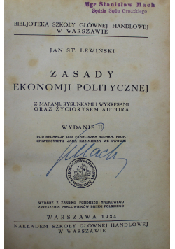 Zasady ekonomji politycznej 1934 r.