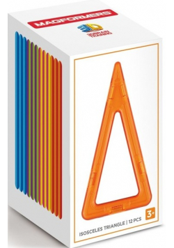 Klocki magnetyczne 3D Magformers Trójkąty wysokie 12 elementów NOWA