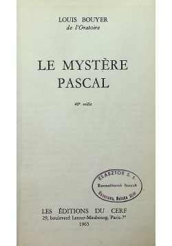 Le mtstere pascal