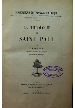 La theologie de Saint Paul 1909r