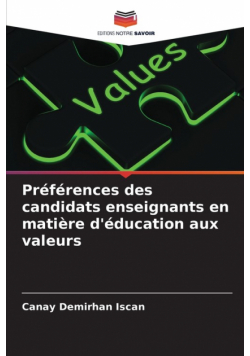 Préférences des candidats enseignants en matière d'éducation aux valeurs