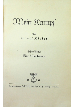 Mein Kampf 1940 r.