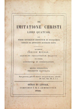 De imitatione Christi libri quatuor 1846 r