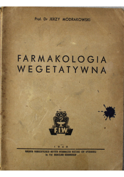 Farmakolog wegetatywna 1949 r.