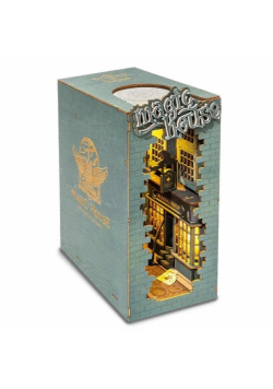 ROBOTIME Składany Drewniany Model 3D LED - Book Nook magiczny domek