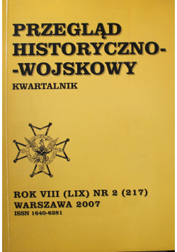Przegląd historyczno wojskowy rok LIX nr 217