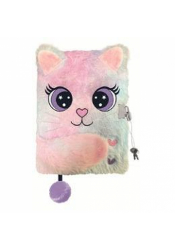Pamiętnik A5 Włochacz z kłódką  3D Charming Cat 96k.