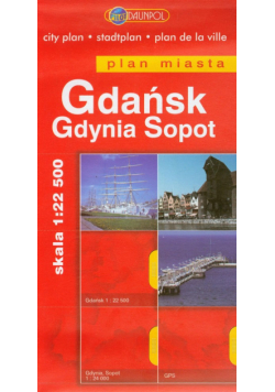Gdańsk Gdynia Sopot plan miasta 1:22 500