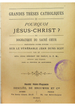 Pourquoi Jesus Christ 1903 r