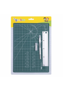 Mata do cięcia A4 + linijka aluminiowa 20cm, nożyk