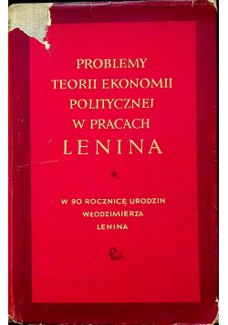 Problemy teorii ekonomii politycznej w prachach Lenina
