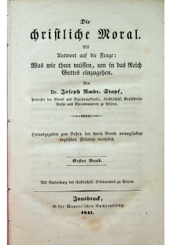 Die Christliche Moral 1841r.