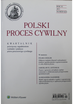 Polski proces cywilny rok VI numer 4