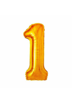 Balon foliowy złota cyfra "1"
