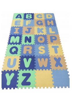 Mata puzzle piankowe na podłogę Alfabet 28 el