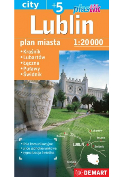 Plan miasta Lublin 1:20 000 plastik DEMART