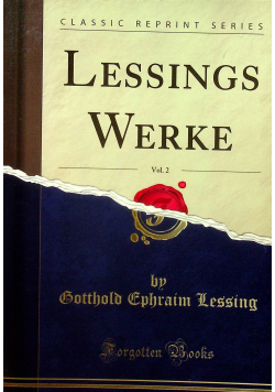 Lessing Werke vol 2 Reprint z 1901 r