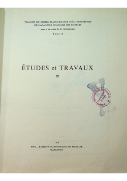 Etudes et Travaux Tom 18 Studia i Prace IX